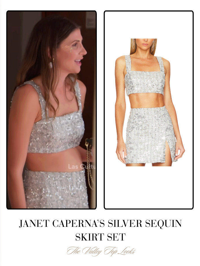 Janet Caperna's Silver Sequin Skirt Set 

 