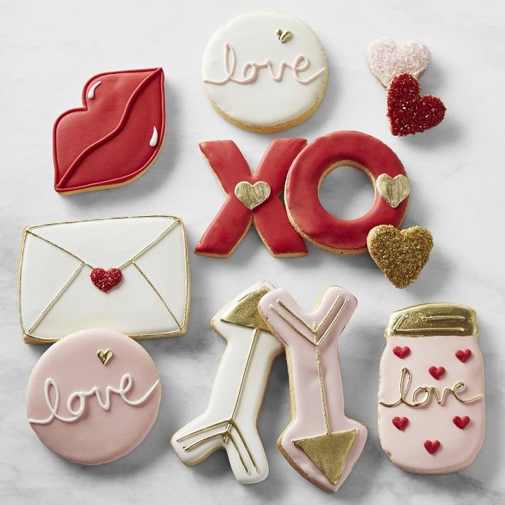 Valentine's Day Assorted Cookie Box, Set of 12 | Williams-Sonoma