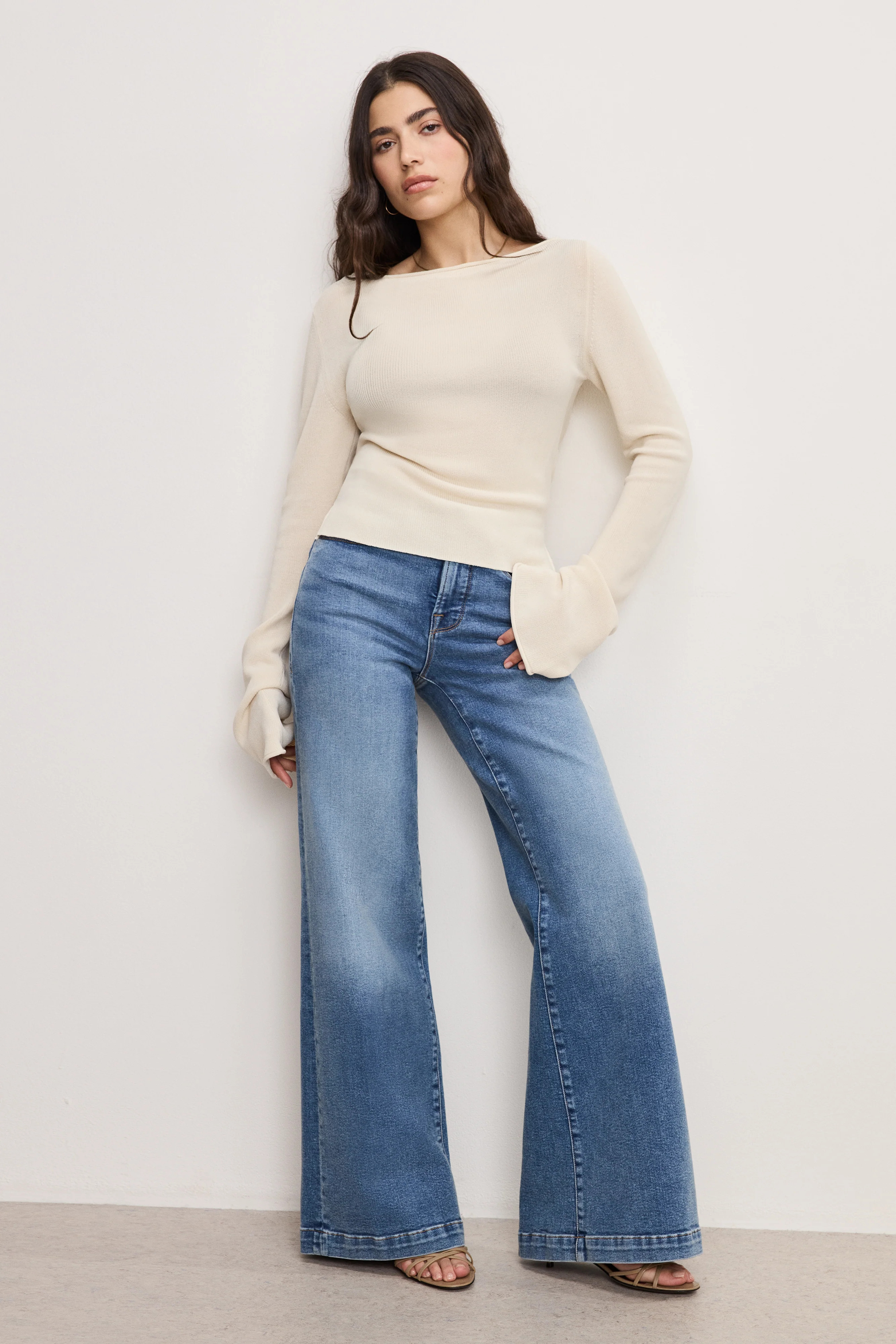 GOOD PETITE PALAZZO COMPRESSION JEANS | INDIGO837 - GOOD AMERICAN | Good American