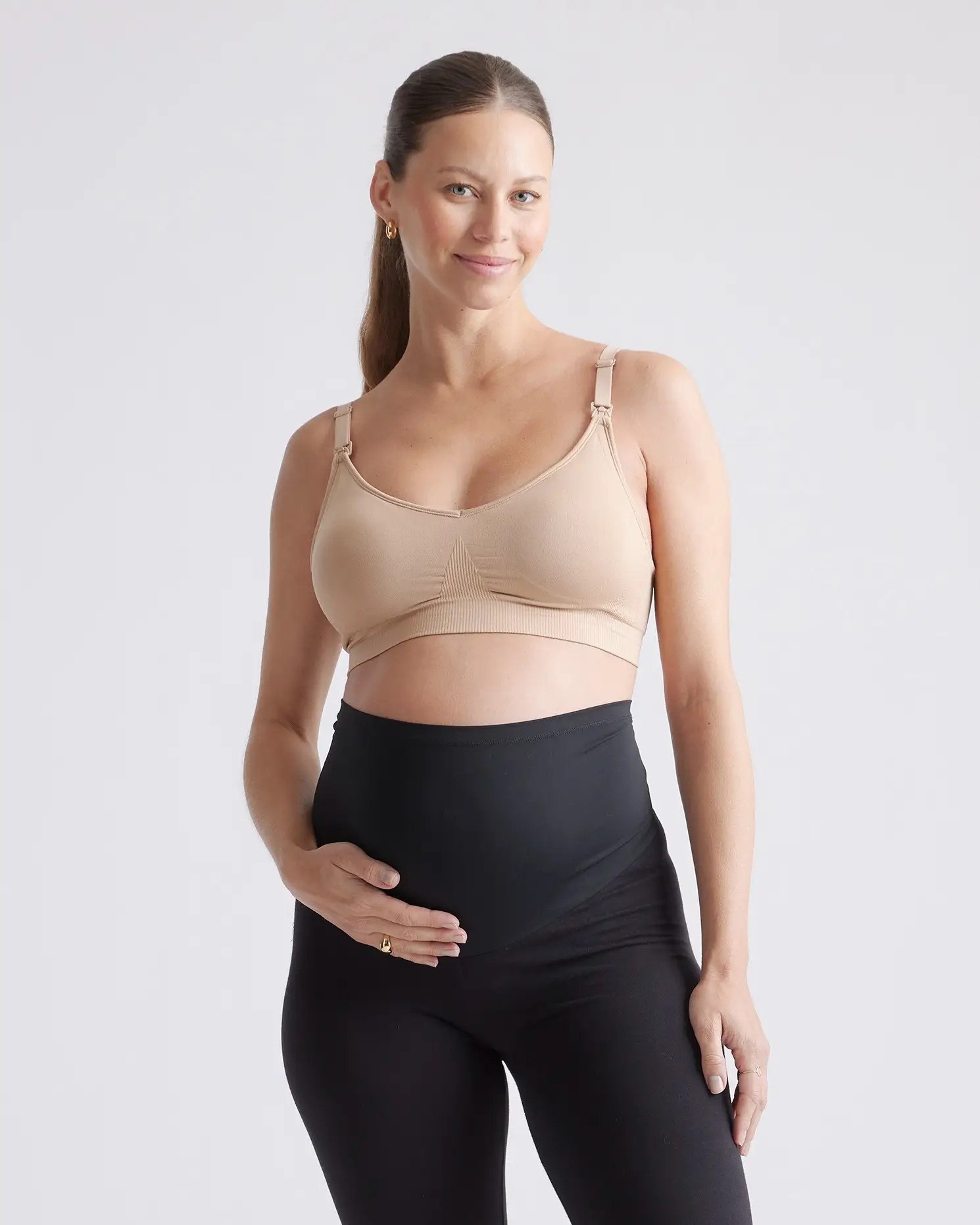 Seamless Nursing Bra in Sand | Quince