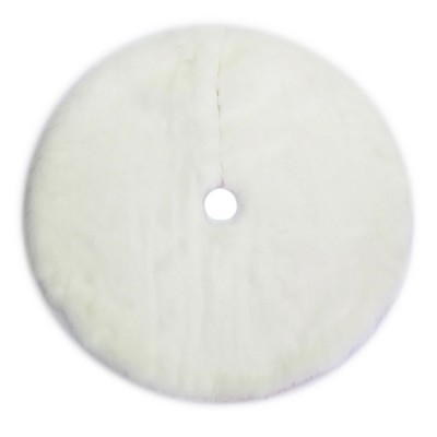 18" Mini Faux Fur Christmas Tree Skirt Cream - Wondershop™ | Target