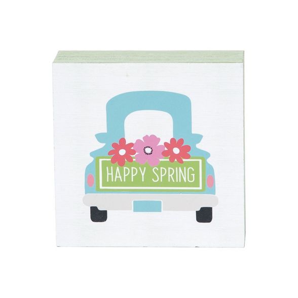 C&F Home Happy Spring Truck Wood Block Easter Decoration | Target