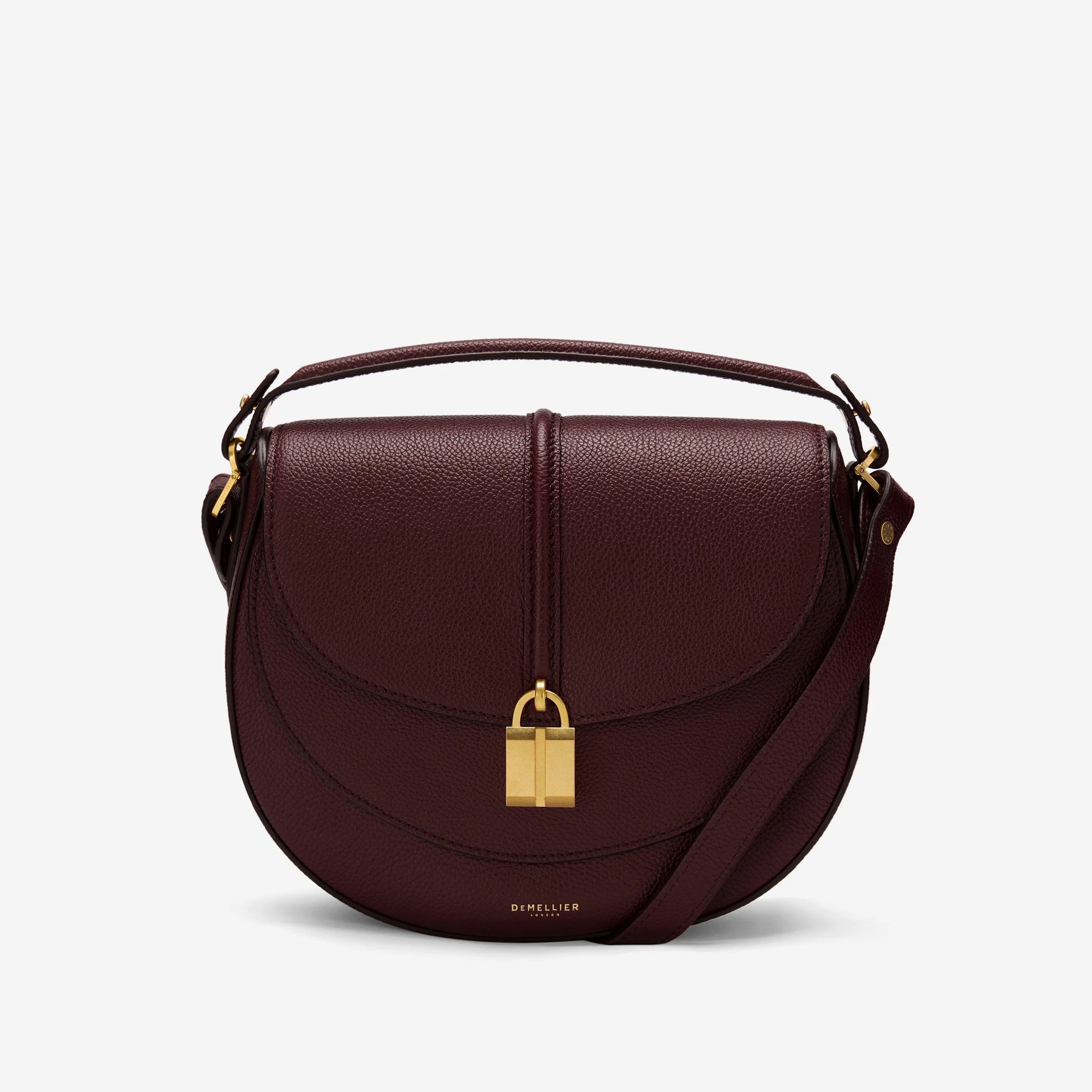 The Siena Saddle | Burgunderfarbenes Leder mit feiner Narbung | DeMellier | DeMellier