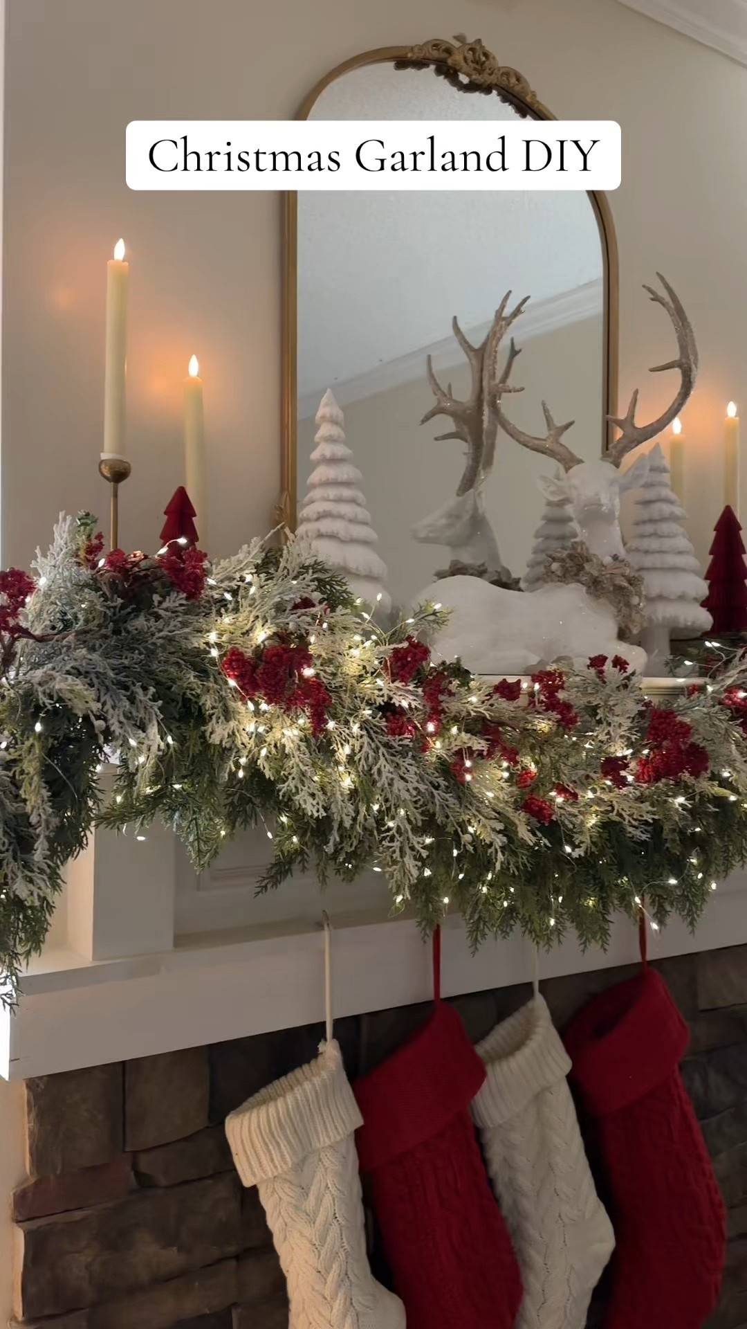 ✨How I make my Christmas garland, more intricate with lots of texture and a fuller look. #christmasgarland #christmasgarlandhack #christmasdiy #christmasdecor 

#LTKSeasonal #LTKHome