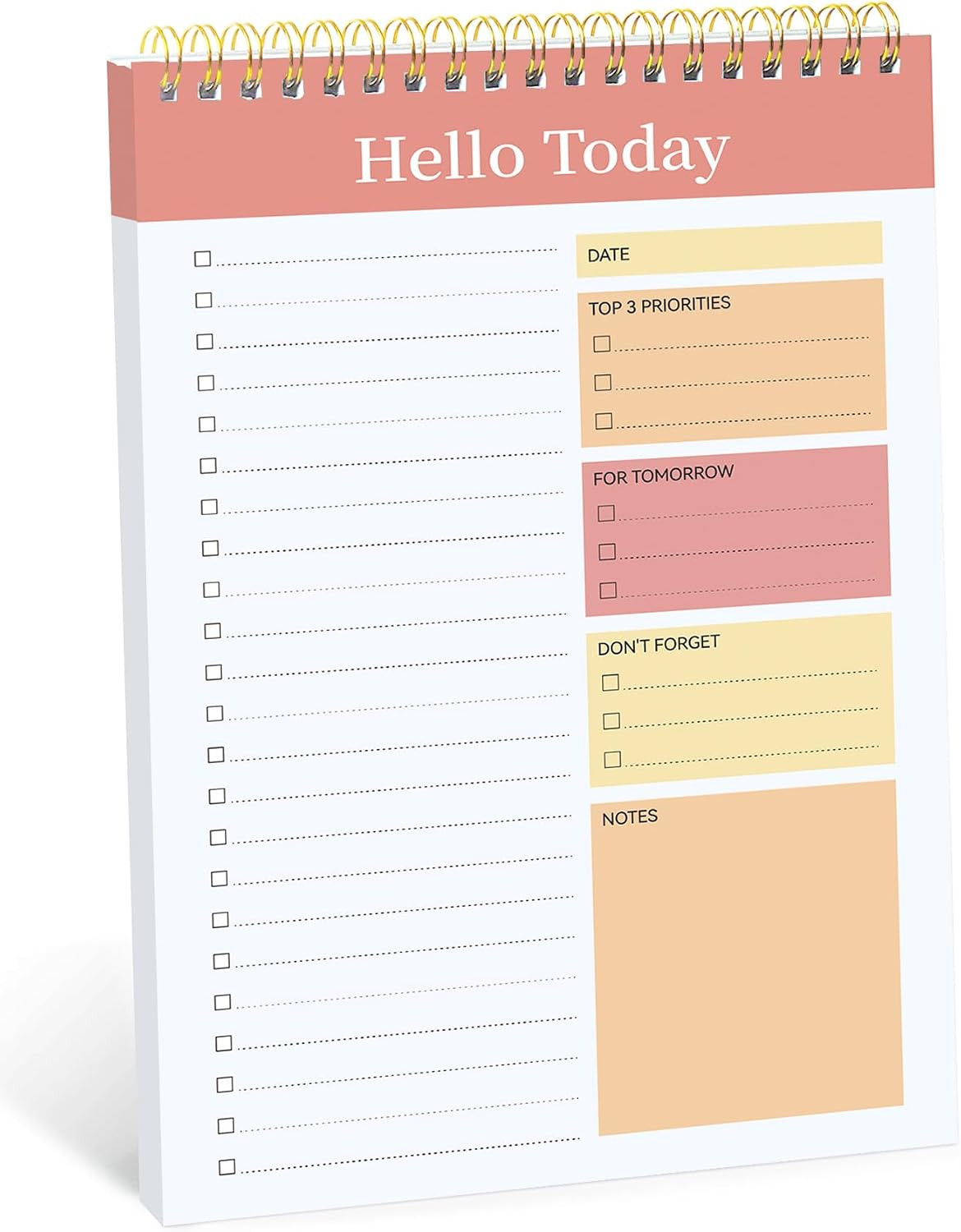 Taja To Do List Notepad, Undated Daily Planner for Work and Goal Setting | Amazon (US)