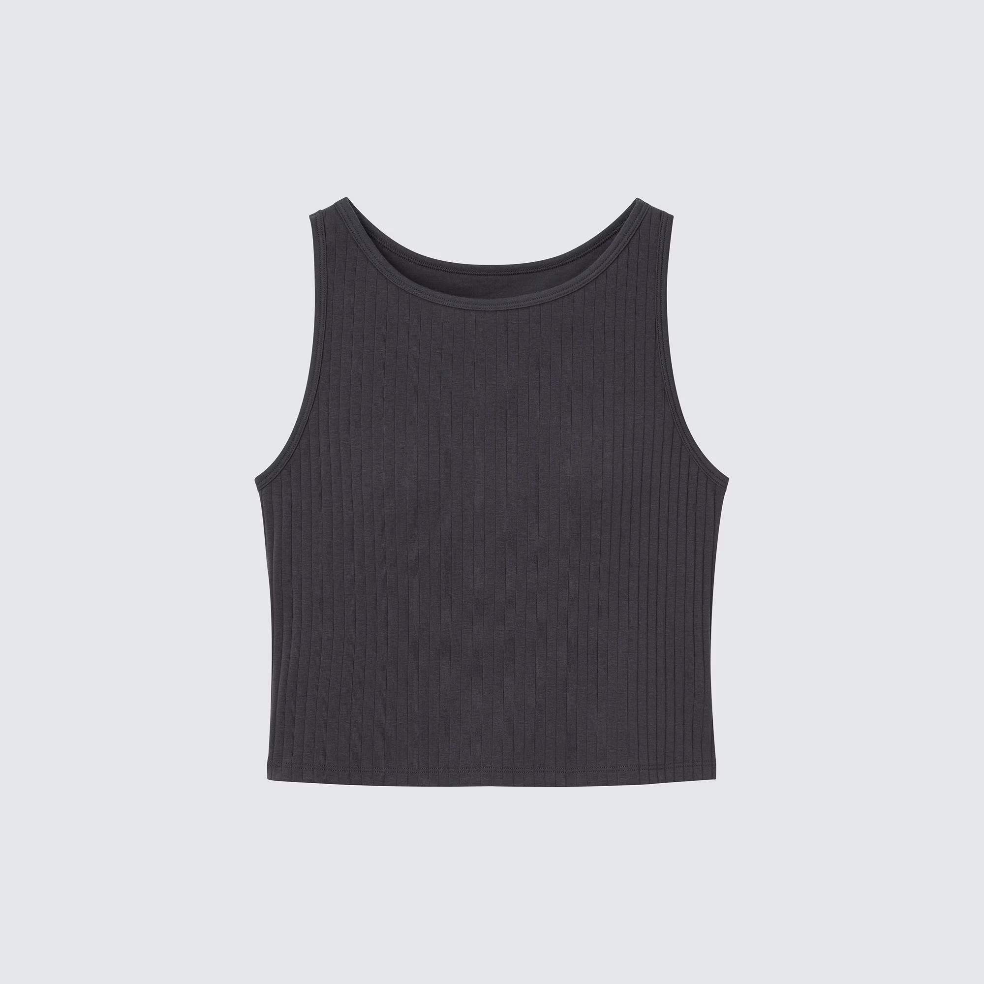 Ribbed Cropped Sleeveless Bra Top | UNIQLO (US)