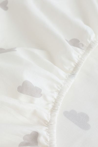 Patterned Cotton Fitted Sheet | H&M (US + CA)