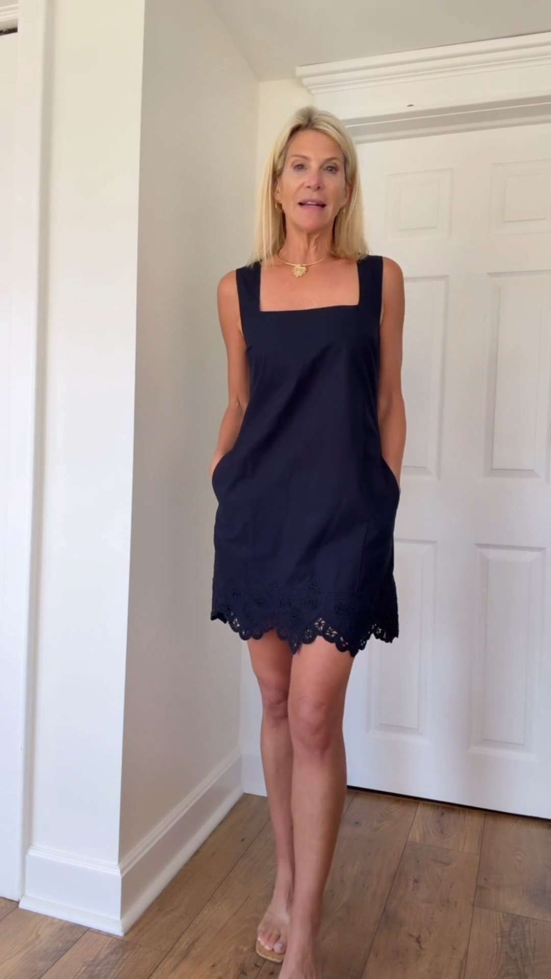 Timeless Navy Summer Dress Outfit Idea.  

 #LTKootd #LTKSeasonal #LTKSaleAlert