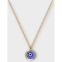 Evil Eye Necklace, Lavender Sterling Silver 925 Pendant, 18K Vermeil Gold Lucky Charm | Etsy (US)