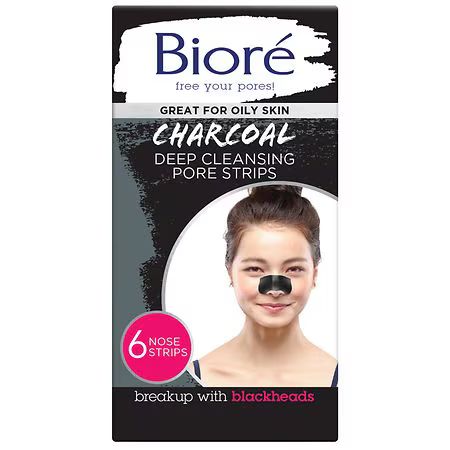 Biore Deep Cleansing Charcoal Pore Strips - 6 ea | Walgreens