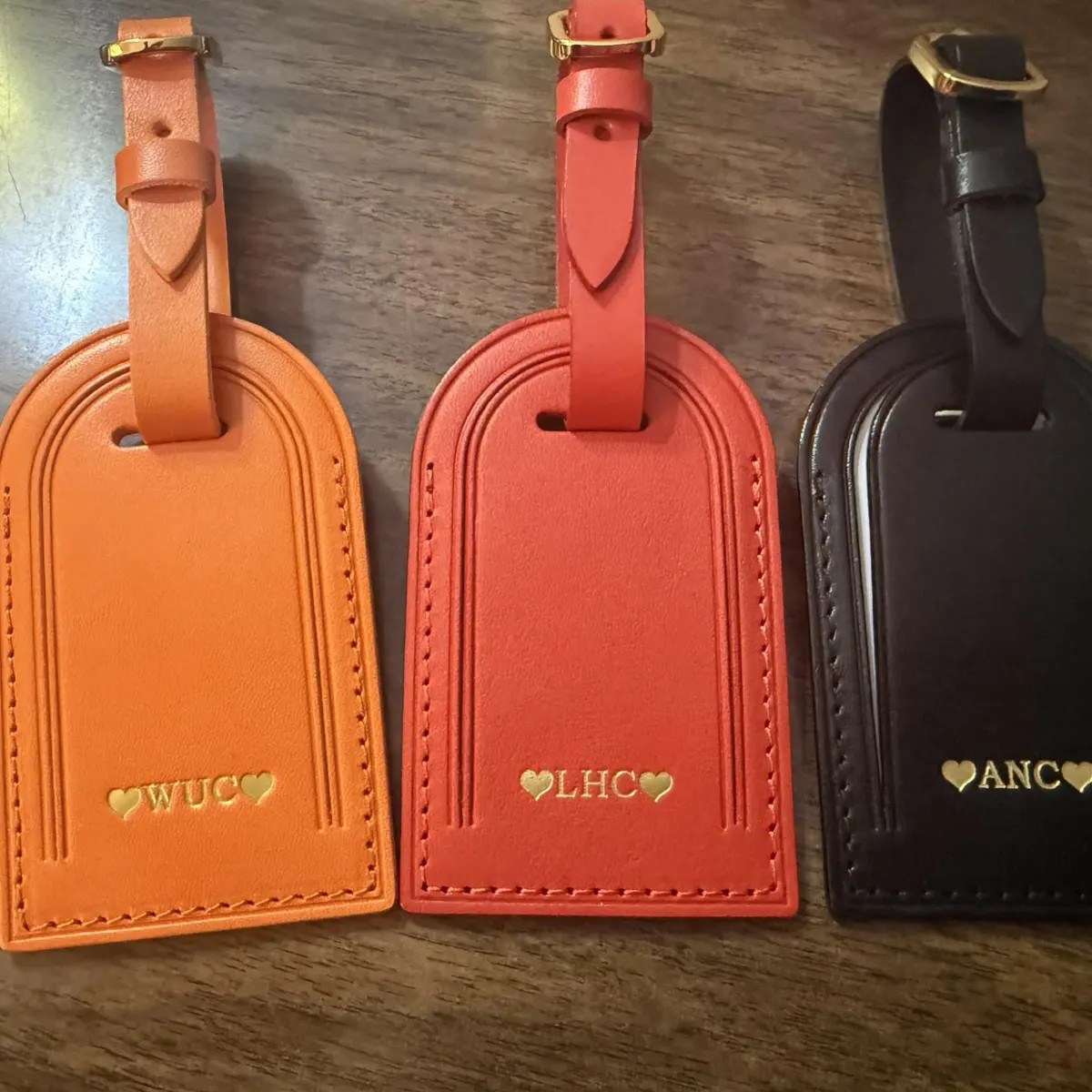 Personalized Leather Luggage Tag, Genuine Cowhide Suitcase Accessory, Travel Gift | Etsy (US)