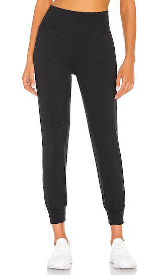 Heather Rib Midi Jogger in Black Heather | Revolve Clothing (Global)