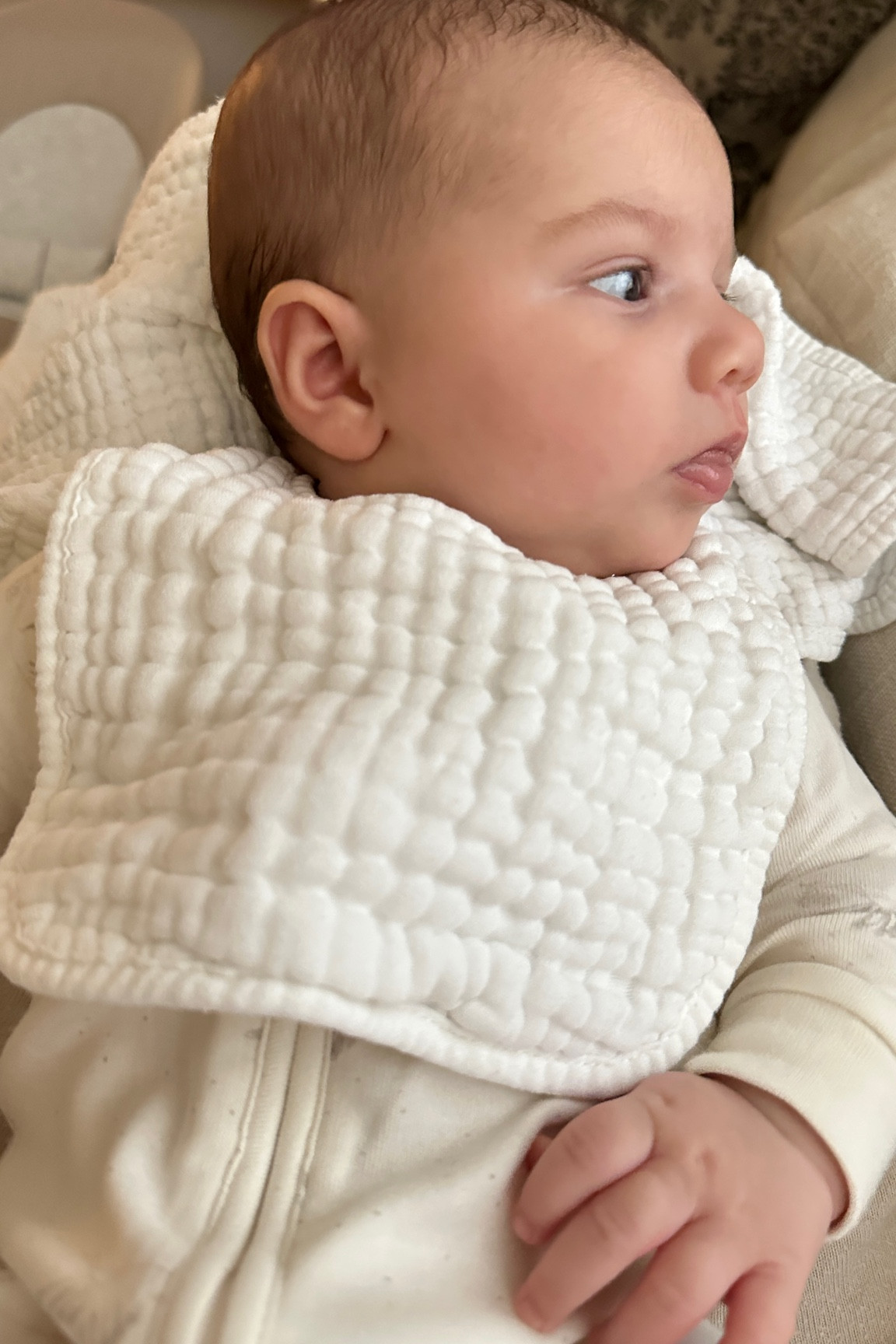 Our muslin bibs for baby 🫶🏼 her onesie is Pehr 🕊️

#LTKbump #LTKfamily #LTKbaby