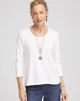 Slub 3/4-Sleeve Tee | Chico's