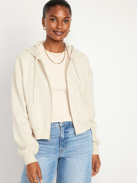 Fleece Full-Zip Hoodie for Women | Old Navy (US)