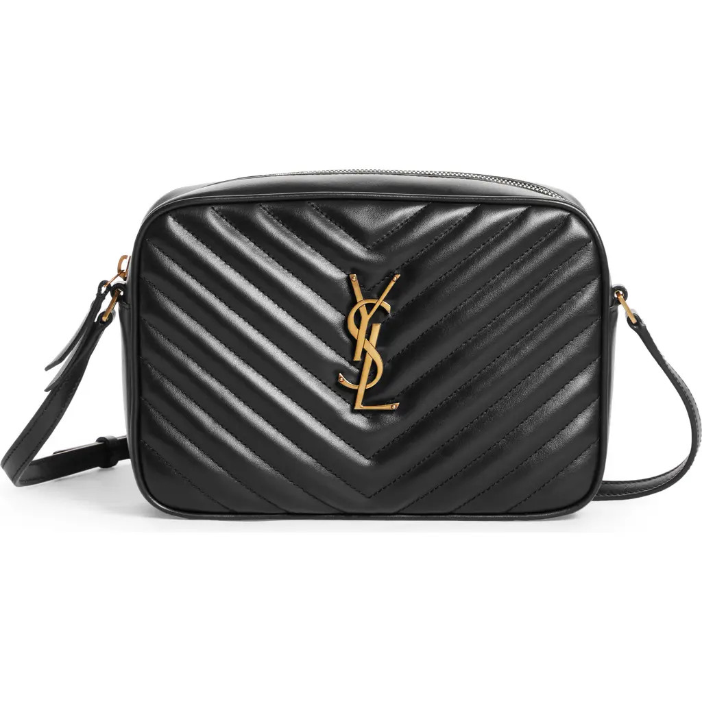Saint Laurent Lou Leather Camera Bag in Black at Nordstrom | Nordstrom