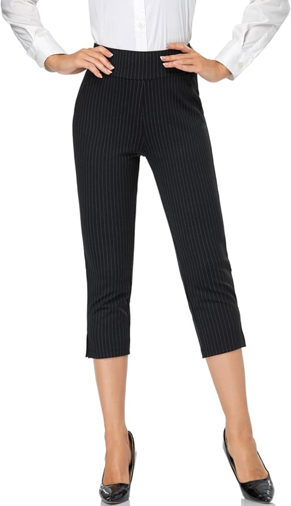 Tapata Women's Capri Dress Pants 19"/20.5" Cropped Office Pants with High Waist Slacks Stretchy C... | Amazon (US)