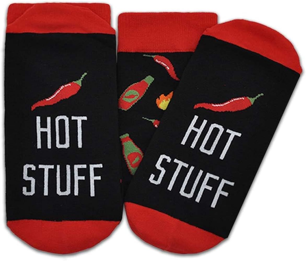 Hot Stuff Socks, Red Hot Chili Peppers Socks, Funny Novelty Crazy Design Cotton Socks For Men, Wo... | Amazon (US)