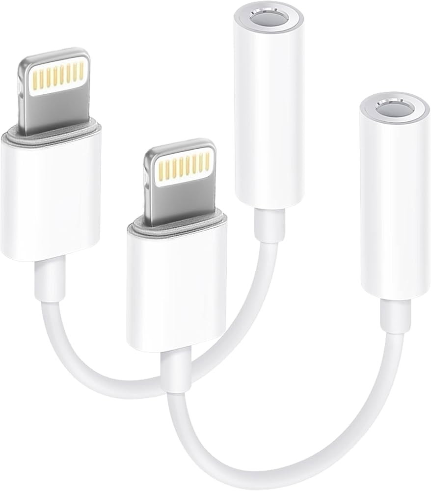 Apple MFi Certified 2 Pack Lightning to 3.5 mm Headphone Jack Adapter for iPhone, iPhone Aux Adap... | Amazon (US)