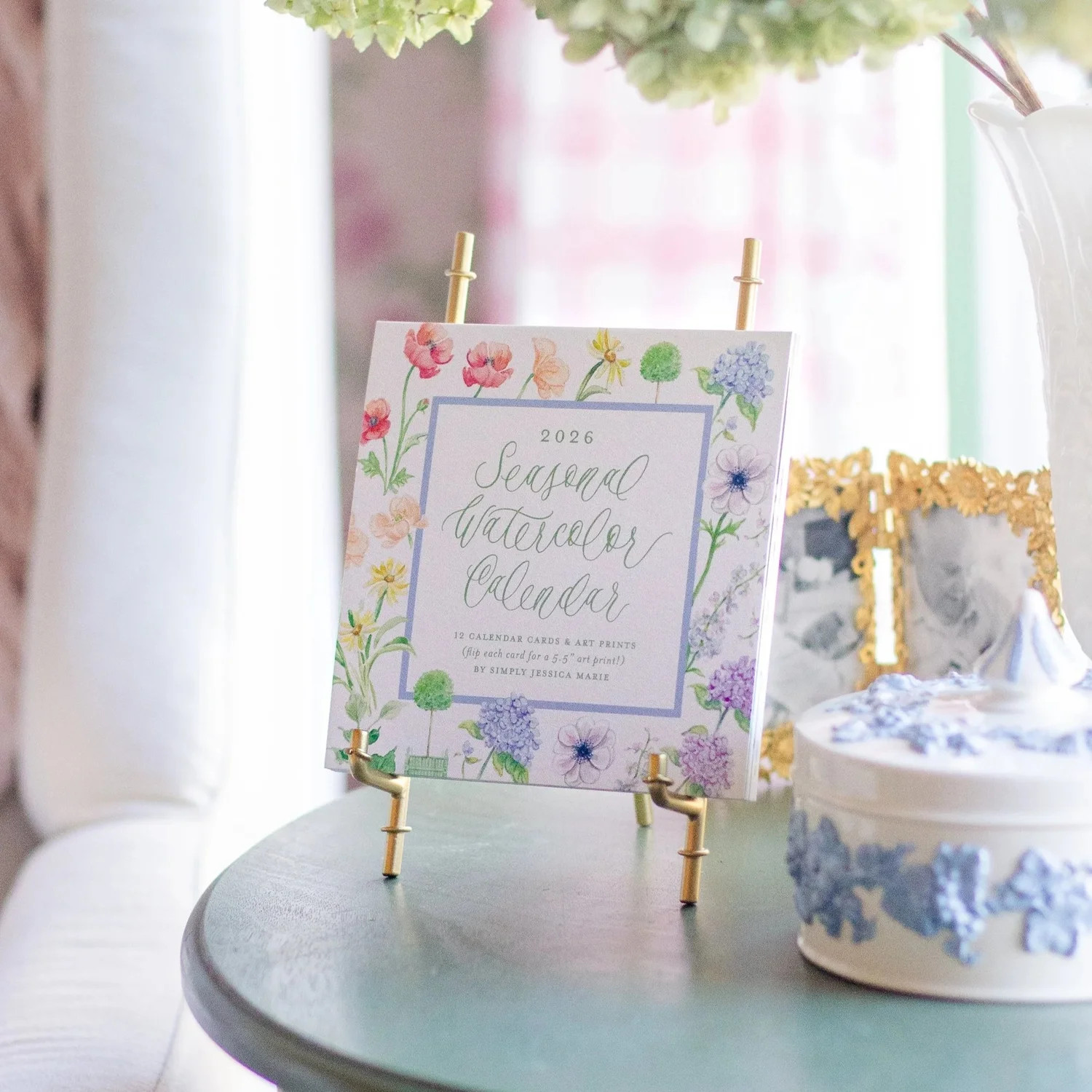 PRE-ORDER 2026 Seasonal Watercolor Calendar (Easel sold separately) — Simply Jessica Marie | Simply Jessica Marie