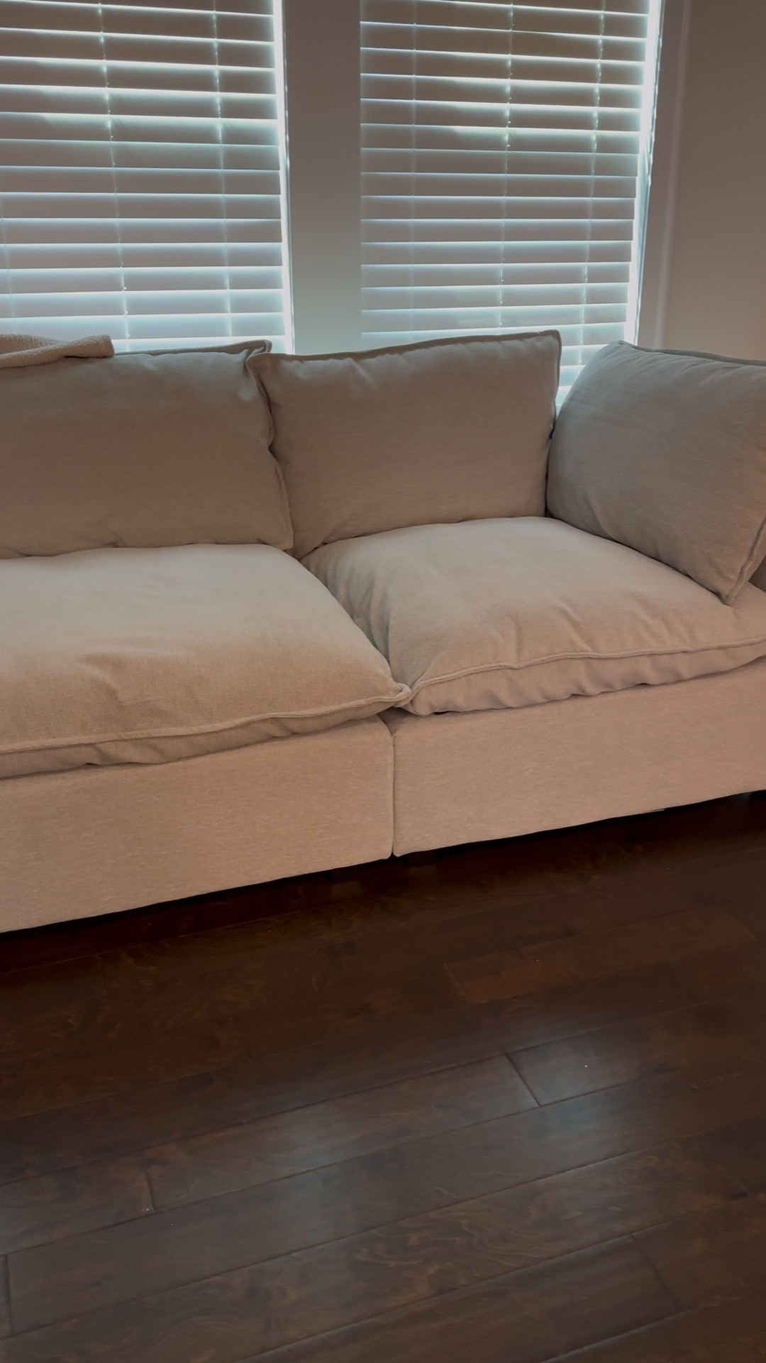 Albany Park Pillow Cushion in Oatmeal Chenille #cloudsofa #albanypark #homedecor #sofa  