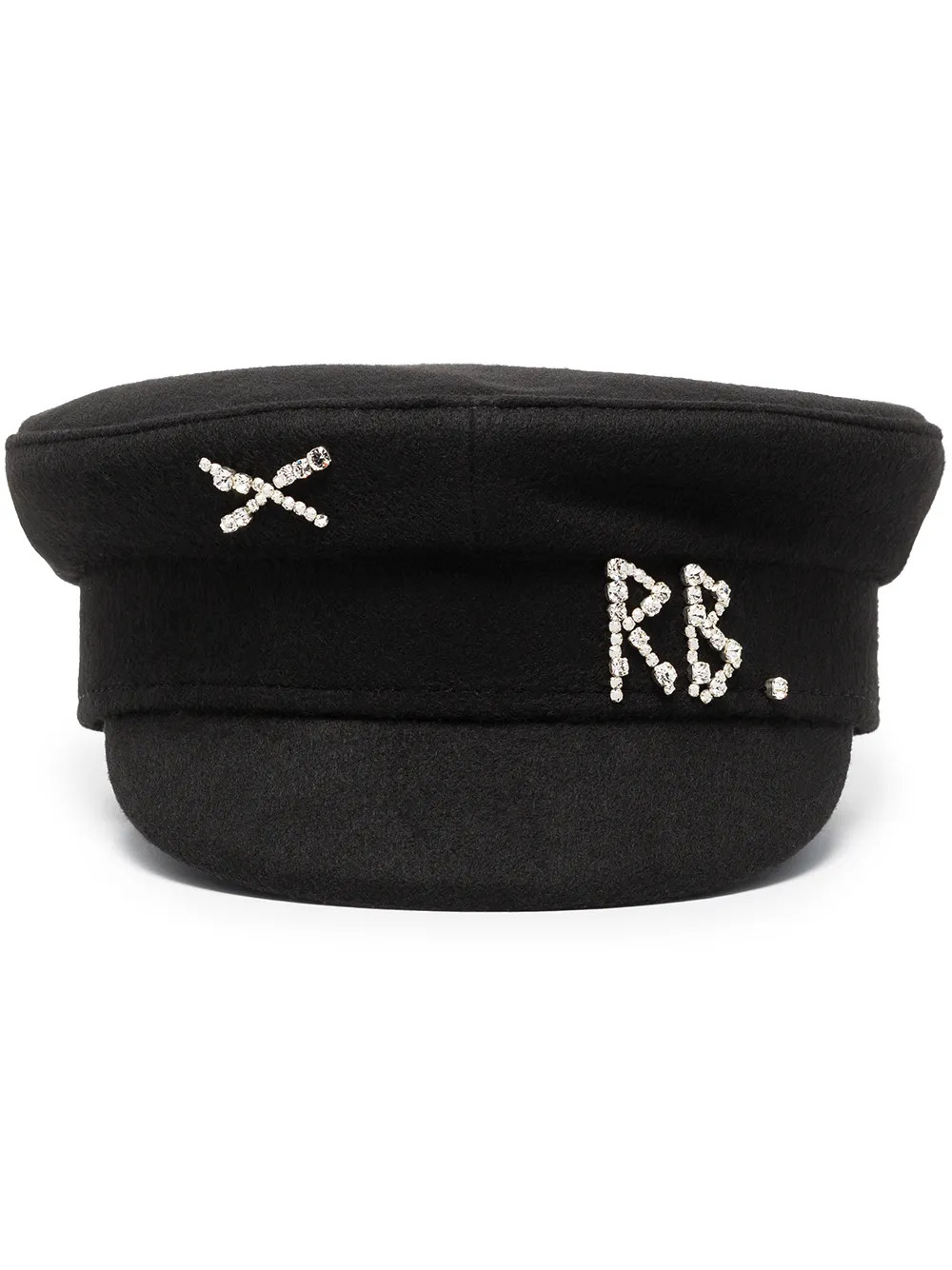 Ruslan Baginskiy crystal-embellished Baker Boy Hat | Black | FARFETCH | Farfetch Global