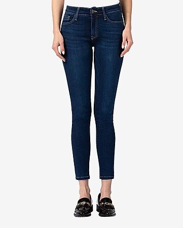 Mid Rise Faded Dark Wash Skinny Jeans | Express