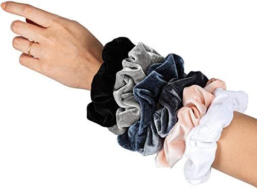 HARLOW Designer Velvet Scrunchies for hair, Big Scrunchies Velvet Packs for VSCO stuff, Hair Scr... | Amazon (US)