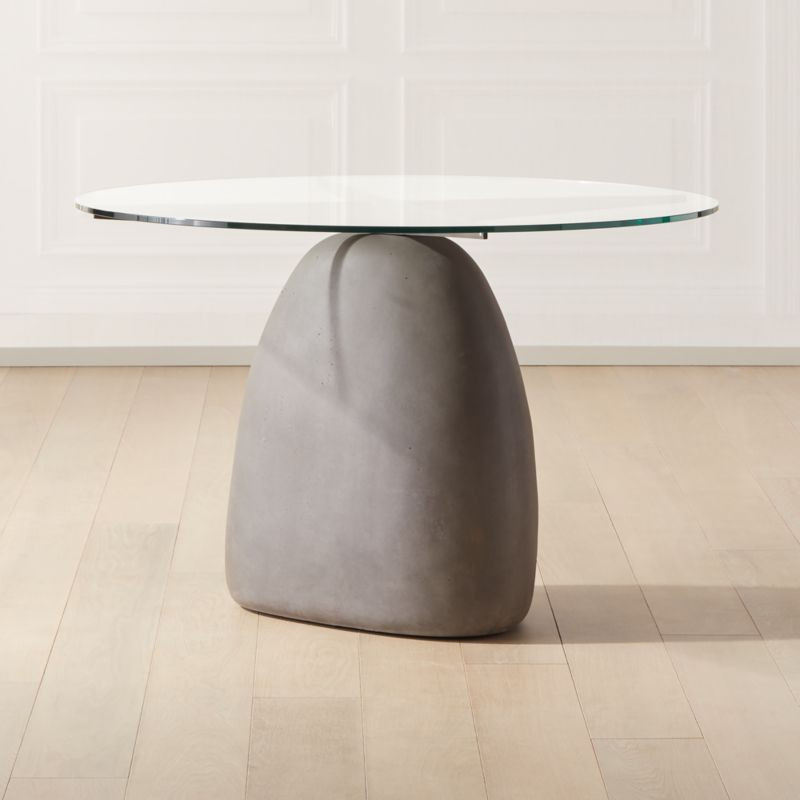 Stone Grey Round Dining Table 47" + Reviews | CB2 | CB2