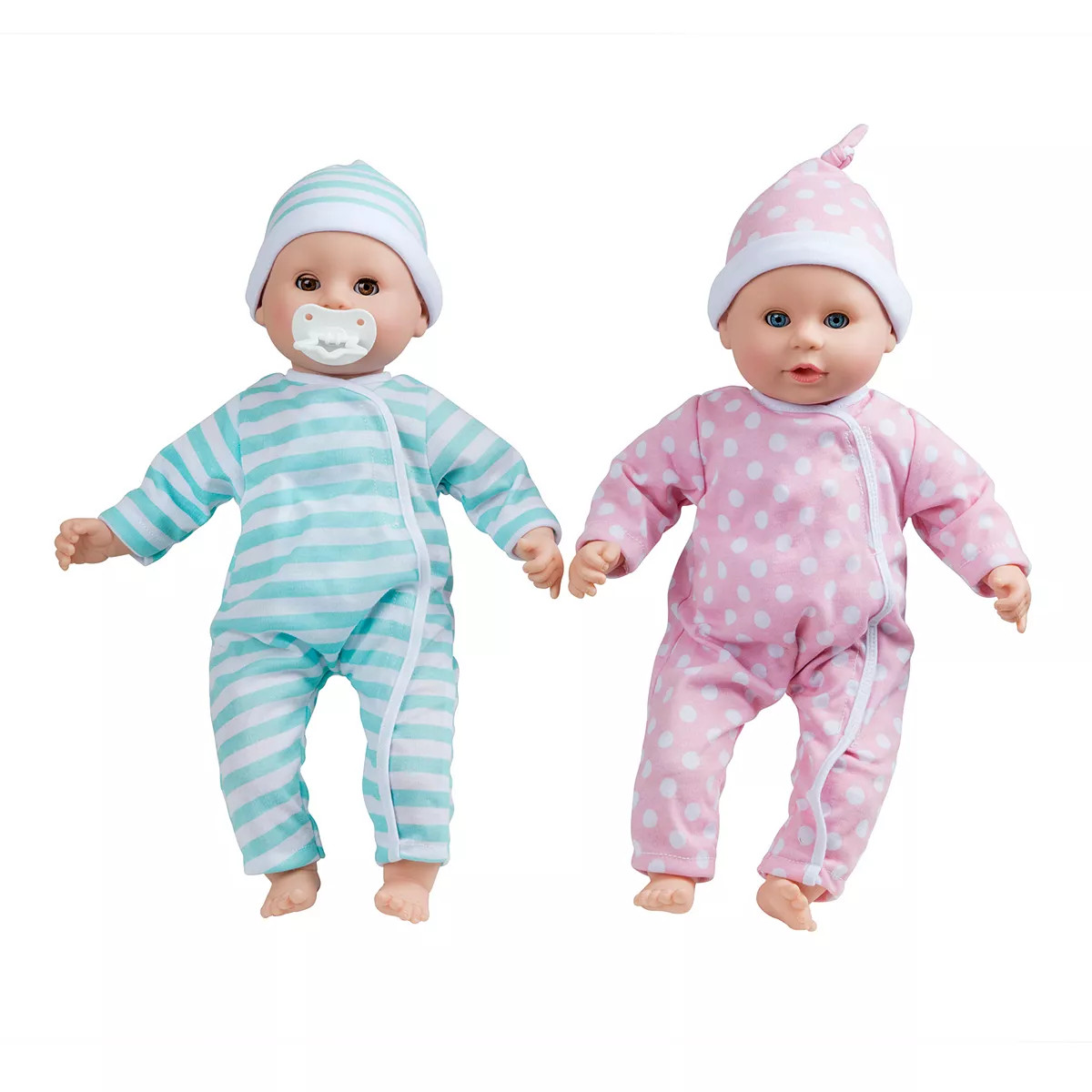 Melissa & Doug Mine to Love Twins Luke & Lucy 15 in. Boy and Girl Baby Dolls with Rompers, Caps, ... | Kohl's