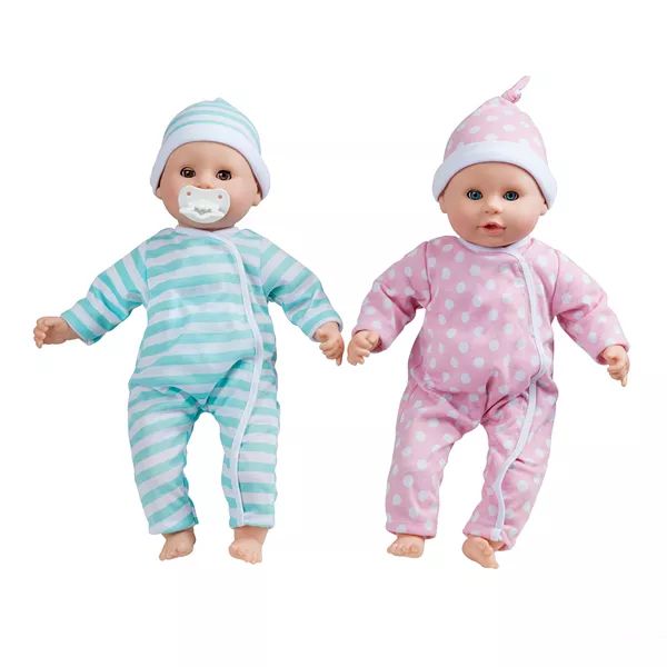 Melissa & Doug Mine to Love Twins Luke & Lucy 15 in. Boy and Girl Baby Dolls with Rompers, Caps, ... | Kohl's