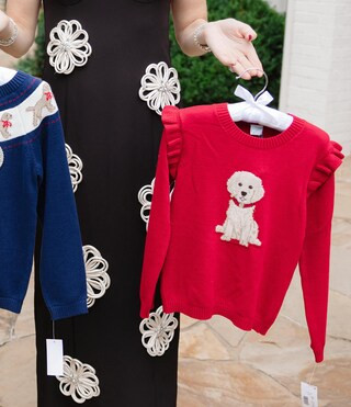 x Darby Fallon Clark Little Girls 2T-6X Reese Crew Neck Dog Sweater | Dillard's