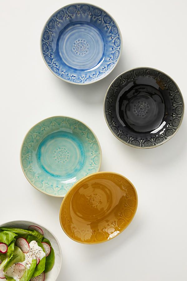 Old Havana Grain Bowls, Set of 4 By Anthropologie in Grey Size S/4 cereal | Anthropologie (US)