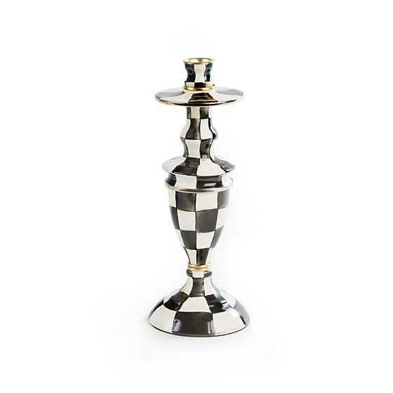 Courtly Check Medium Enamel Candlestick | MacKenzie-Childs