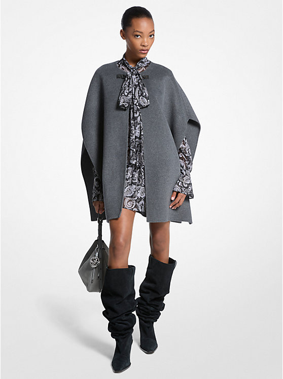 Double Face Wool Blend Cape | Michael Kors US