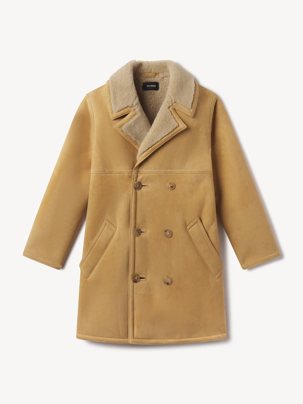 Wheat Roper Shearling Ranch Peacoat - Buck Mason- Modern American Classics | Buck Mason