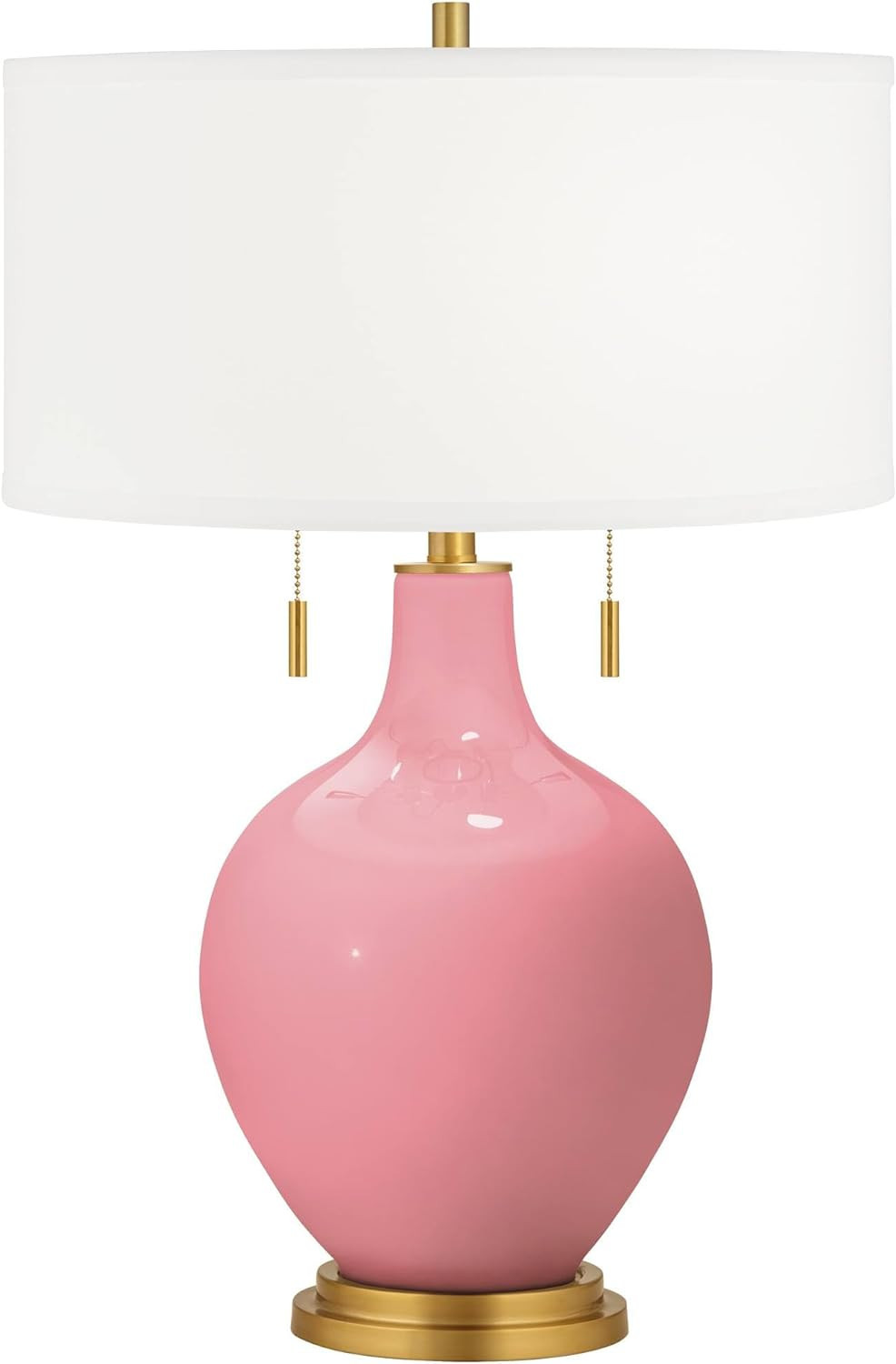 Color + Plus Haute Pink Toby Brass Accents Table Lamp | Amazon (US)