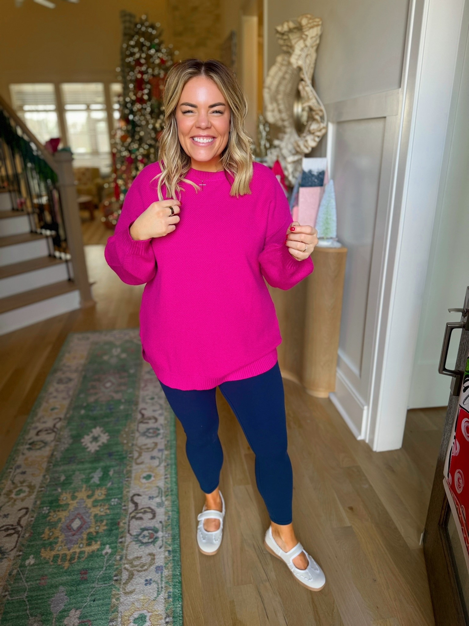 women’s sweaters, magenta sweater, leggings, activewear, loungewear, trendy casual outfit, ootd 

#LTKActive #LTKootd #LTKSeasonal