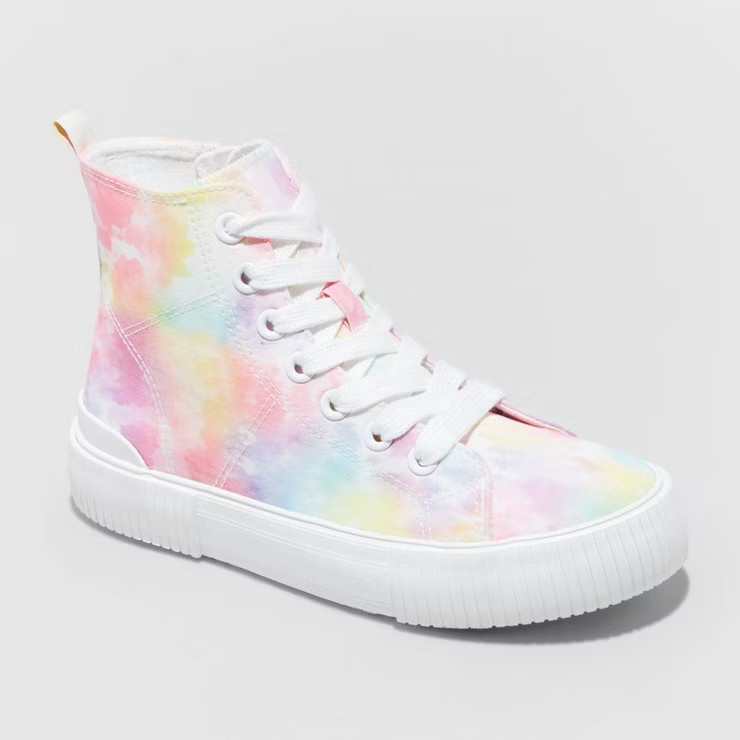 Girls' Cora Zipper Lace-Up Sneakers - Cat & Jack™ | Target