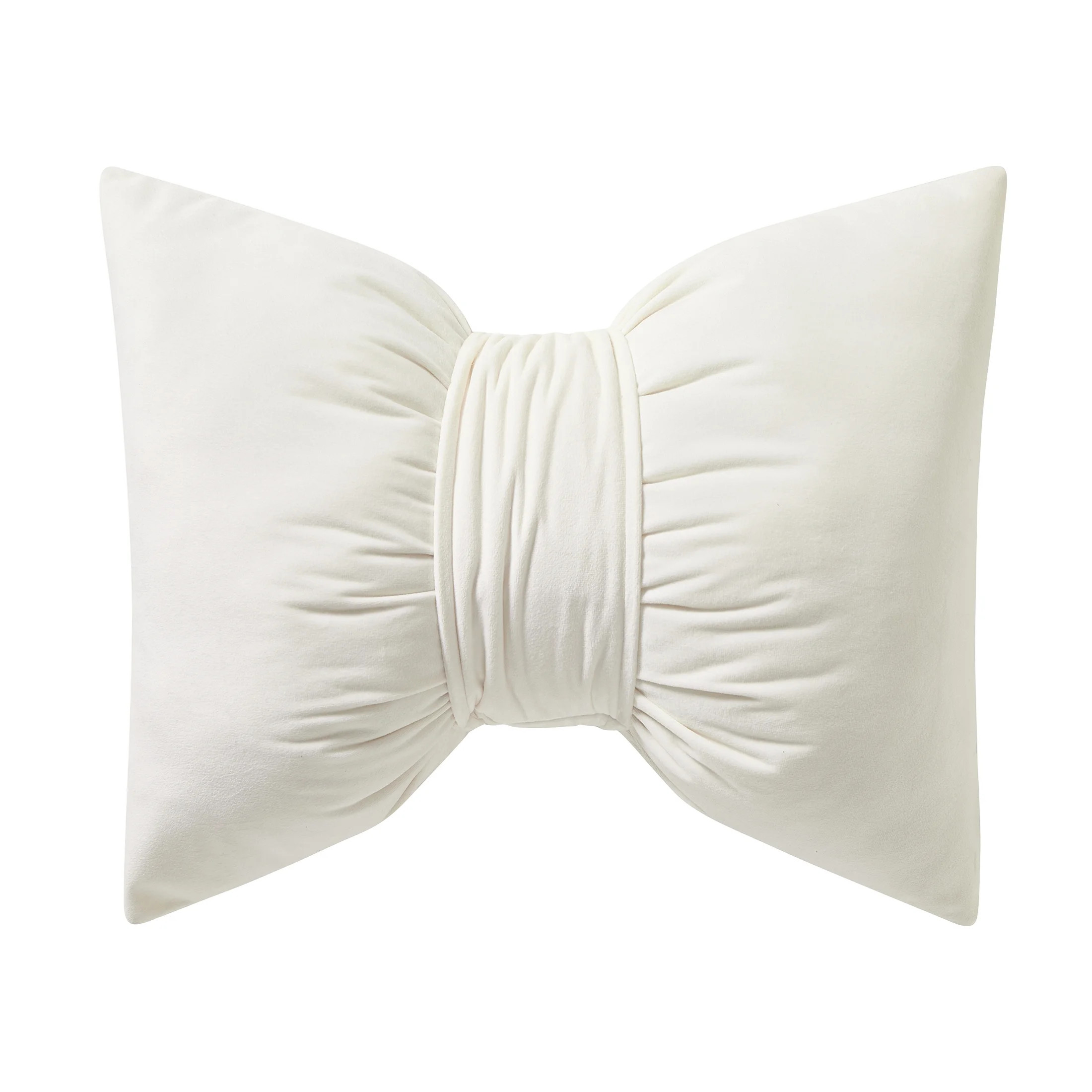 My Texas House 15" x 18" Bow White Velvet Decorative Pillow | Walmart (US)