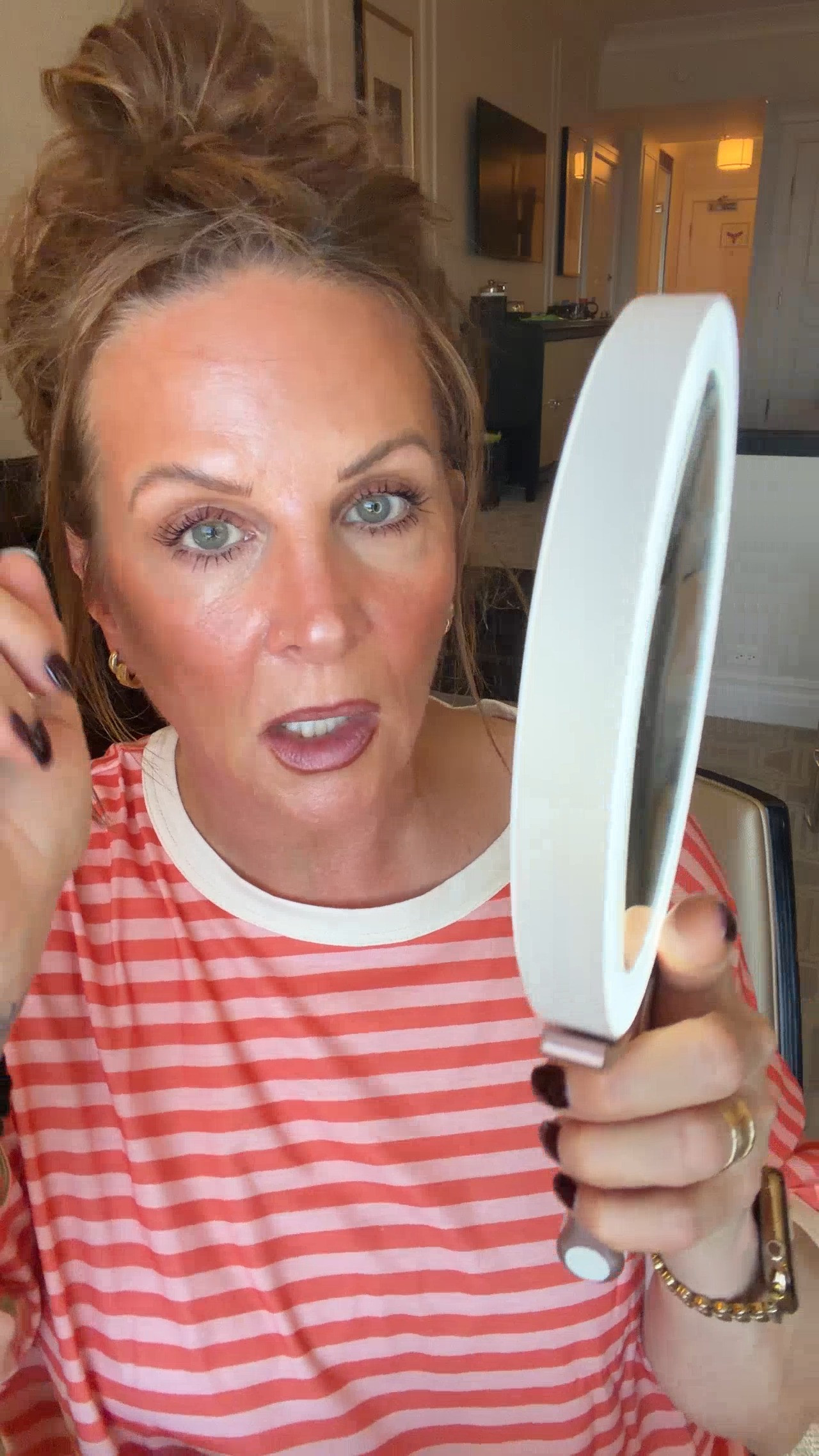 We had a few Summer and Fall trips planned for the year. I always pack my favorite travel mirror. It has a handle that turns into a stand and is lit for proper lighting.  

 #LTKmorningroutine #LTKBeauty #LTKTravel