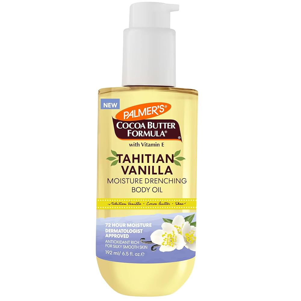 Palmer's Cocoa Butter Formula Body Oil, Moisture Drenching Tahitian Vanilla, 6.5 Oz, 72Hr Hydrati... | Amazon (US)