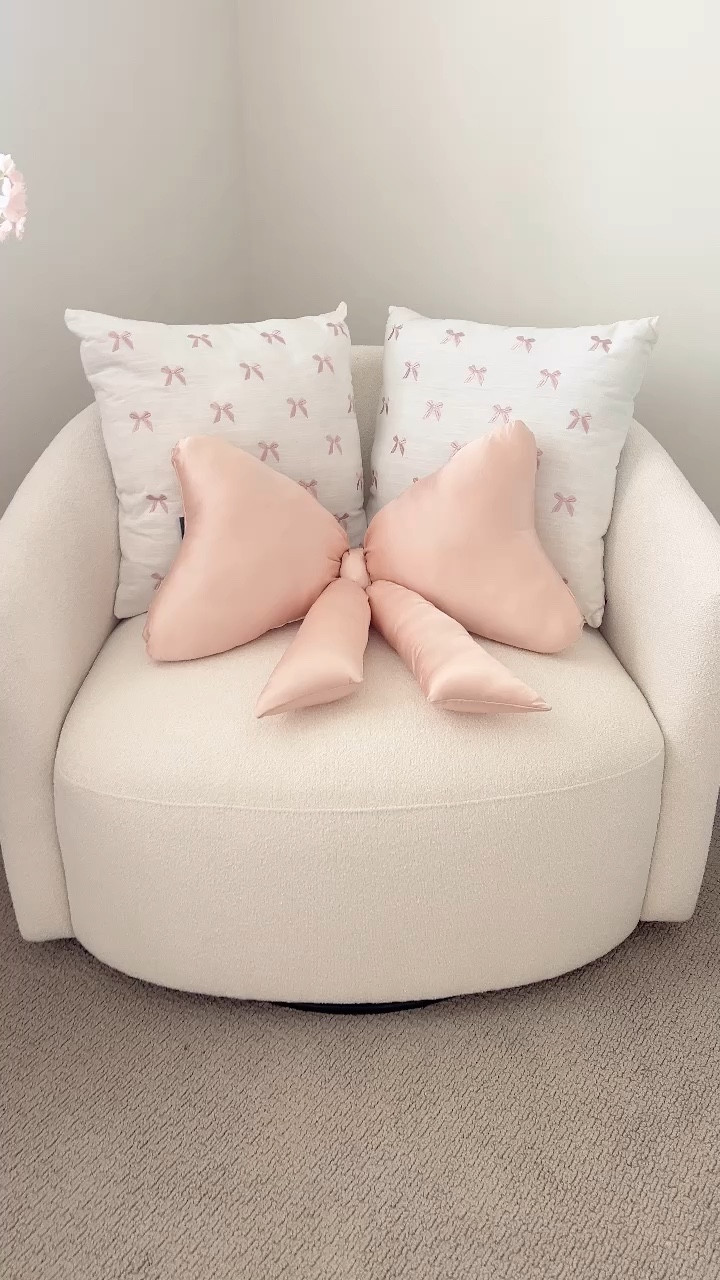 The cutest bow pillows and my favorite chair. Get them before they sell out! 🎀🎀

#LTKFindsUnder50 #LTKFindsUnder100 #LTKHome