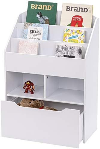 UTEX Kids Bookshelf and Toy Storage Organizer Kids Book Organizer Bookcase Storage for Kids with Rol | Amazon (US)
