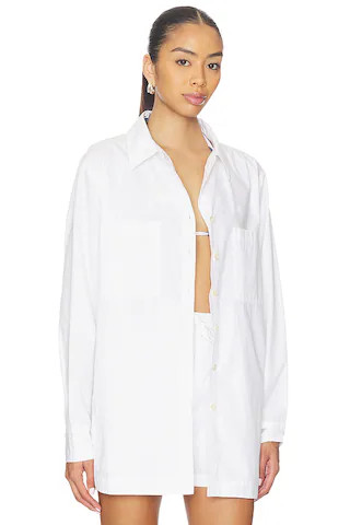 Nadia Shirt in White | Revolve Clothing (Global)