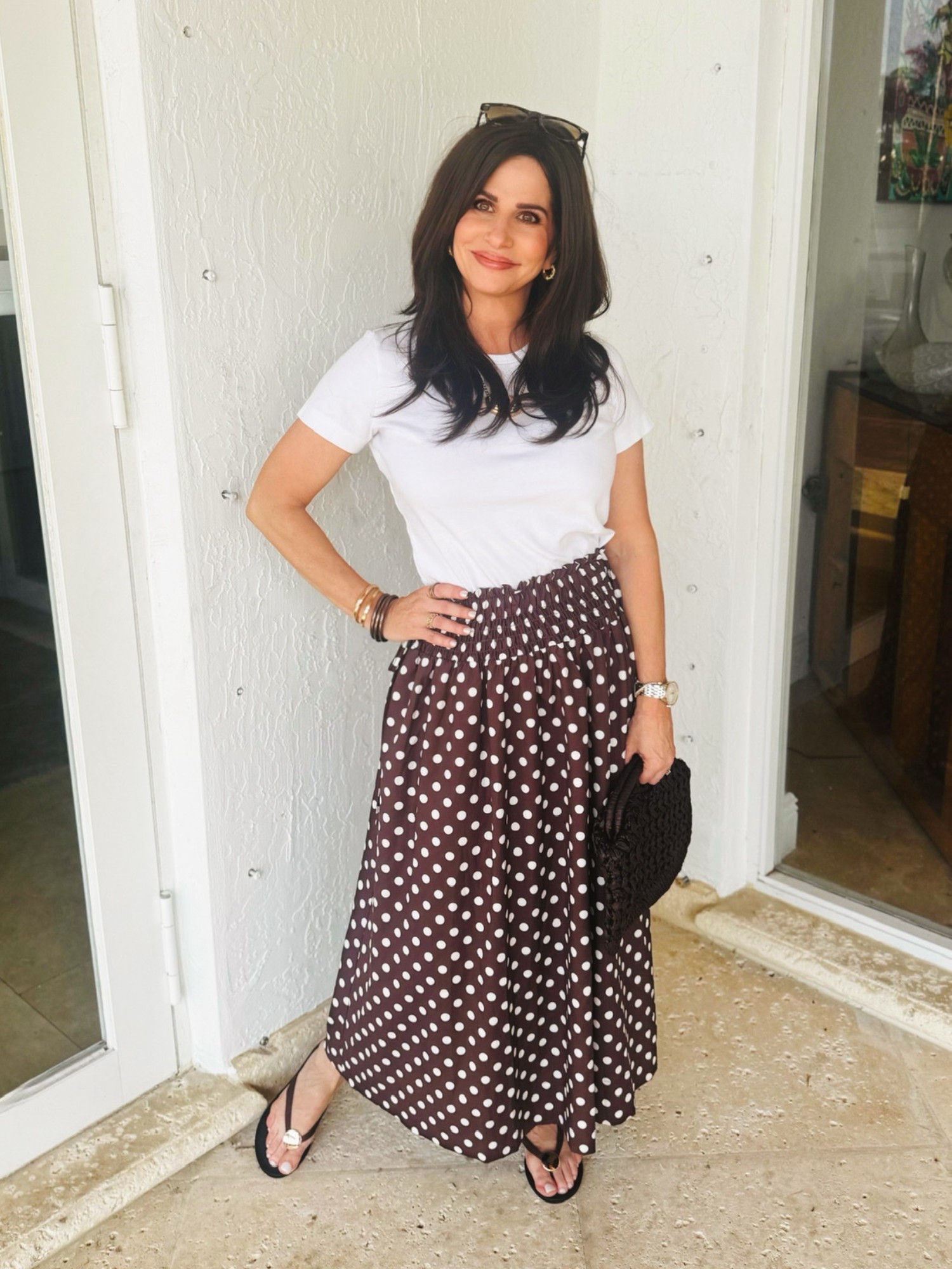 I am officially a polkaholic ! Loving every color this season. Skirt XS , tee sm #polkadots #polkadotstyle

#LTKootd #LTKPetite #LTKOver40