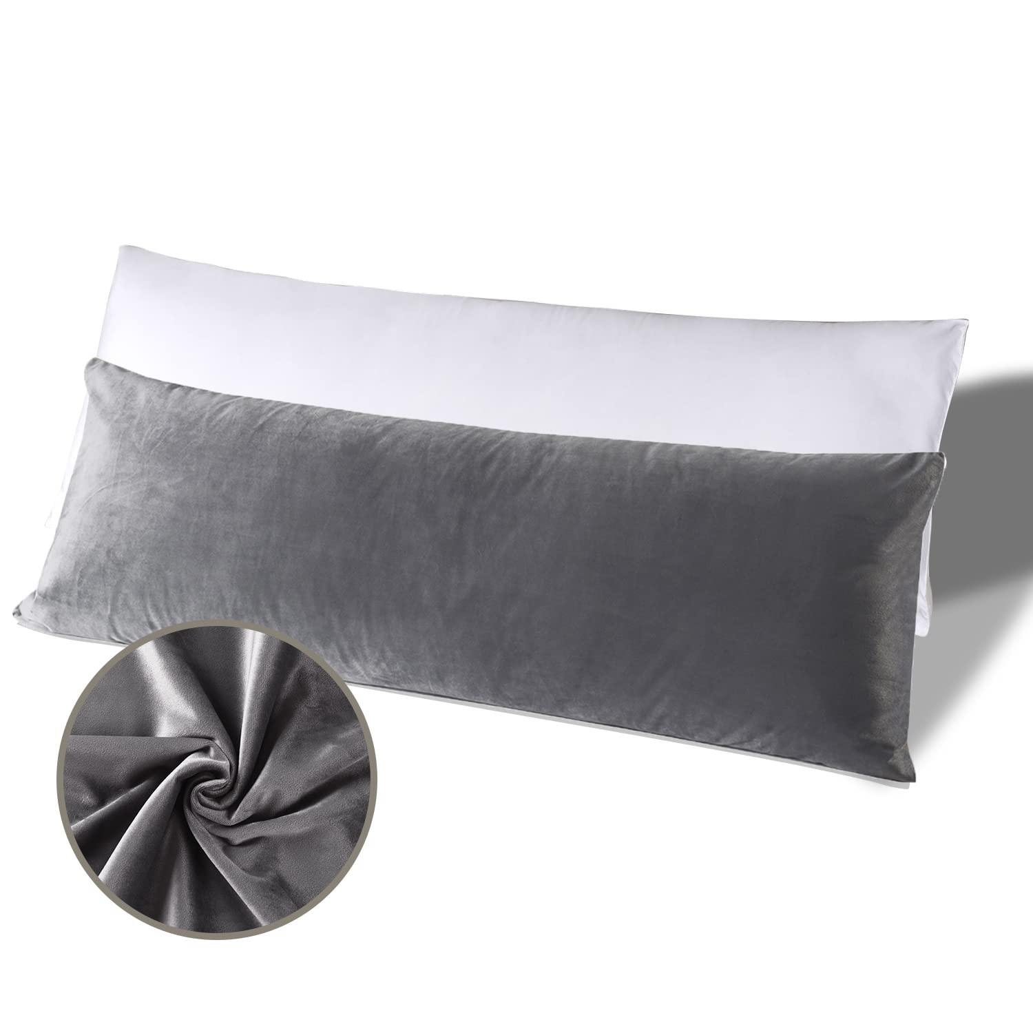 Bedream Full Body Pillow for Adults (Gray, 20 x 54 Inch), Long Pillow for Sleeping, Big Pillows f... | Amazon (US)