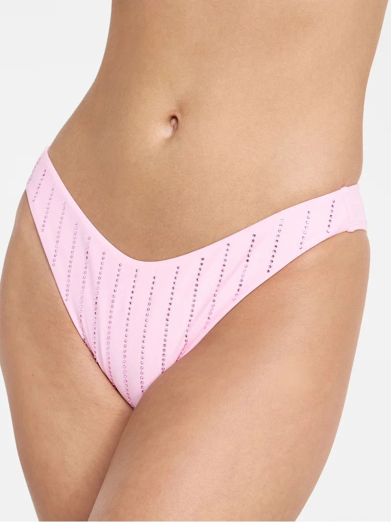 No Boundaries Faux Rhinestone Bikini Bottoms, Women’s XXS-XXL | Walmart (US)