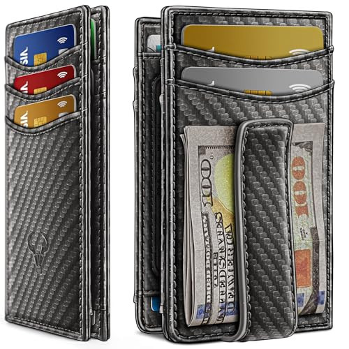 BULLIANT Magnetic Closure Slim Wallet-Genuine Leather Front Pocket Wallet for Men,RFID Blocking,Holds 12 Cards and Money Clip | Amazon (US)
