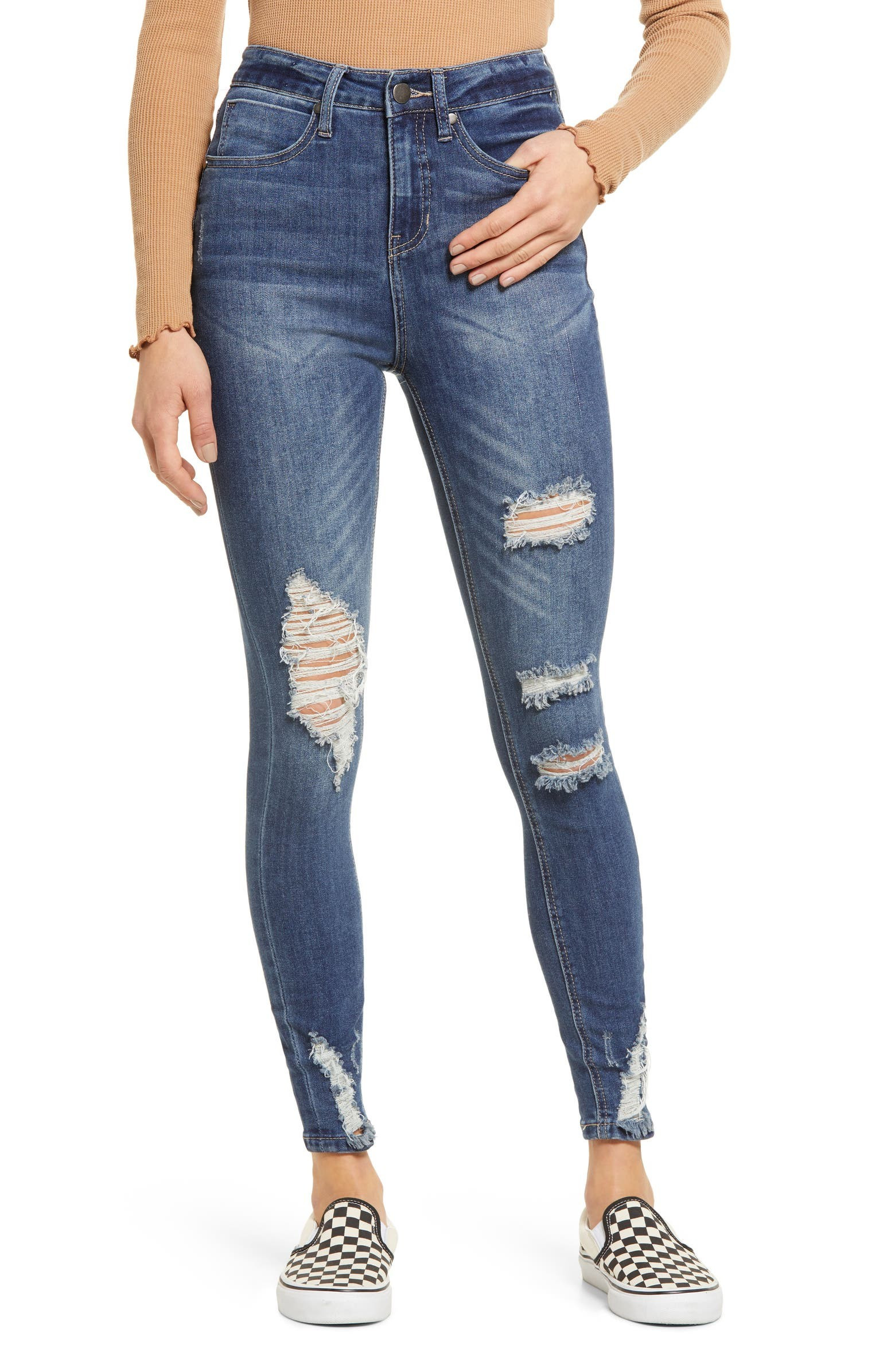 Ripped High Waist Skinny Jeans | Nordstrom